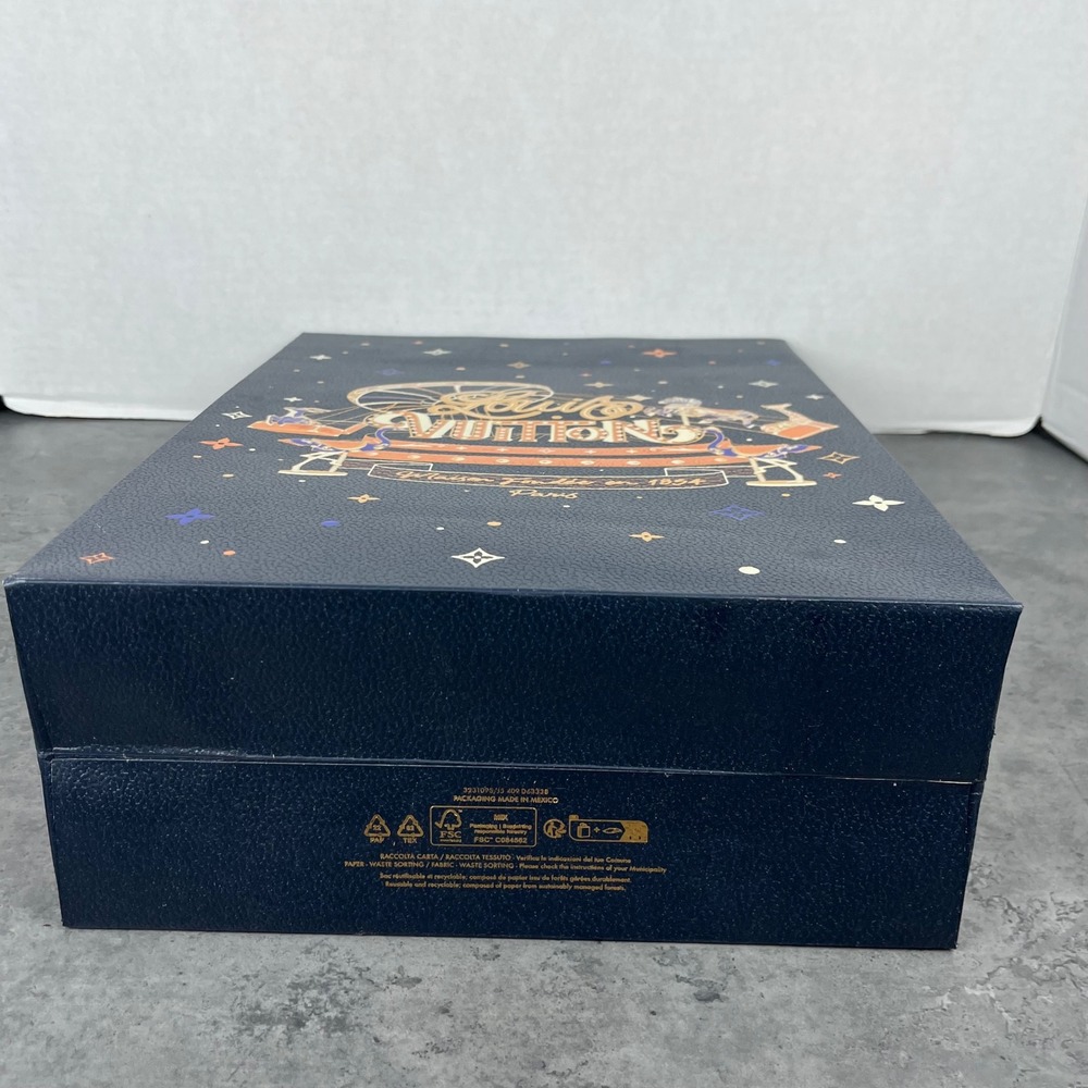 Louis Vuitton Holiday 2023 Carousel Navy Blue Paper Shopping Bag 10x14 Large EUC - Picture 9 of 10